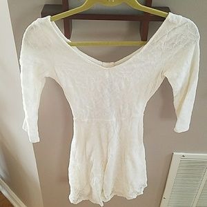Abercrombie Kids White Crochet Pattern Dress